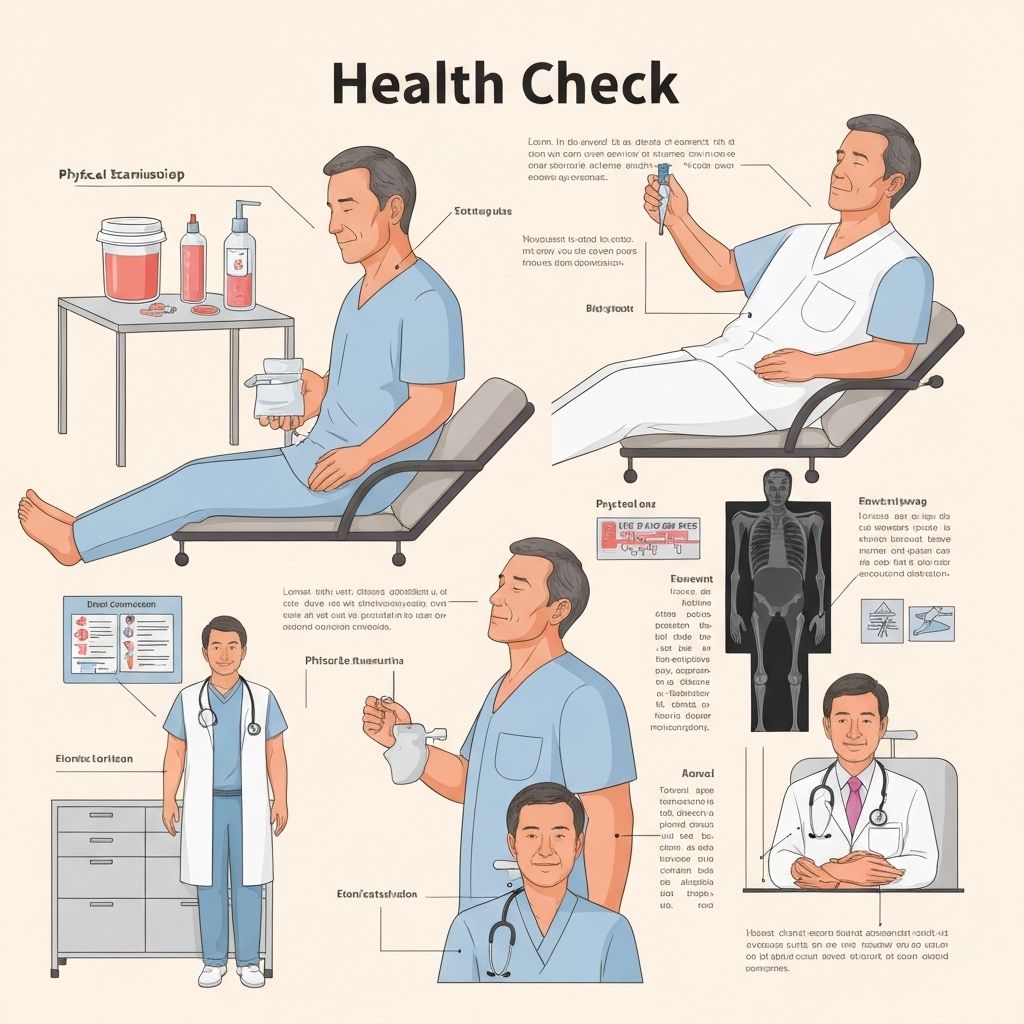 Illustration of a friendly health check